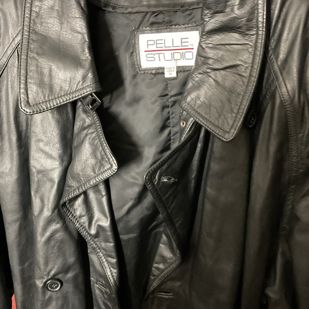Pelle Studio Black Trench Coat for Men